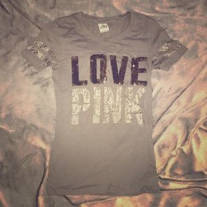 Victoria's Secret PINK Sequin Tee Shirt - XS